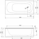 Акриловая ванна 140x70 см Cezares Eco ECO-140-70-40-W37