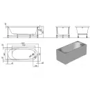 Акриловая ванна 150x70 см Kolpa San Tamia Quat (1W28F) 531210