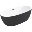 Акриловая ванна Vincea VBT-405-1700MB 170x80 см, отдельностоящая, белый матовый/черный матовый