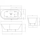 Акриловая ванна 170x78 см Abber AB9257-1.7 R