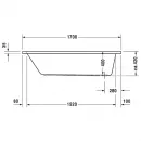 Акриловая ванна 170x75 см Duravit D-Code 700100000000000