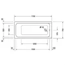Акриловая ванна 170x75 см Duravit D-Code 700100000000000
