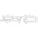 Акриловая ванна 150x70 см Jacob Delafon Patio E6810RU-01