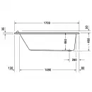 Акриловая ванна 170x90 см Duravit Starck 700337000000000