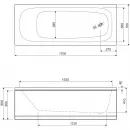 Акриловая ванна 170x70 см Cezares Eco ECO-170-70-41-W37