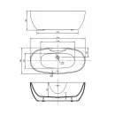 Акриловая ванна Vincea VBT-405B-1700 170x80 см, отдельностоящая, белый