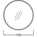 Зеркало 70x70 см черный матовый Jacob Delafon Odeon Rive Gauche EB1177-BLV