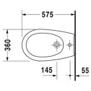 Подвесное биде Duravit Duraplus 2532100000