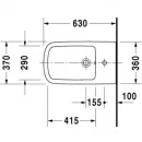 Биде напольное Duravit DuraStyle 2283100000