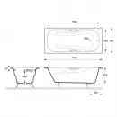 Ванна чугунная Delice Malibu DLR230630R-AS 170x80 см, с отверстиями под ручки, антискользящим покрытием, белый