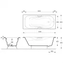 Ванна чугунная Delice Malibu DLR230610-AS 180x80 см, с антискользящим покрытием, белый