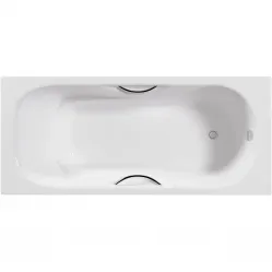 Ванна чугунная Delice Malibu DLR230629R 160x75 см, с отверстиями под ручки, белый