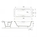 Ванна чугунная Delice Malibu DLR230629R 160x75 см, с отверстиями под ручки, белый