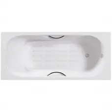 Ванна чугунная Delice Malibu DLR230610R-AS 180x80 см, с отверстиями под ручки, антискользящим покрытием, белый
