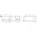 Ванна чугунная Jacob Delafon Biove E2930-S-00 170x75 см, белый