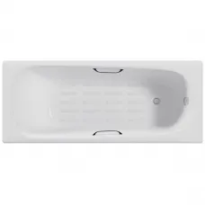 Ванна чугунная Delice Continental DLR230612R-AS 150x70 см, с отверстиями под ручки, антискользящим покрытием, белый