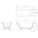 Ванна чугунная Aquatek Сигма AQ8870F-00 170x70 см, белый