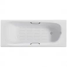 Ванна чугунная Delice Continental DLR230613R-AS 170x70 см, с отверстиями под ручки, антискользящим покрытием, белый