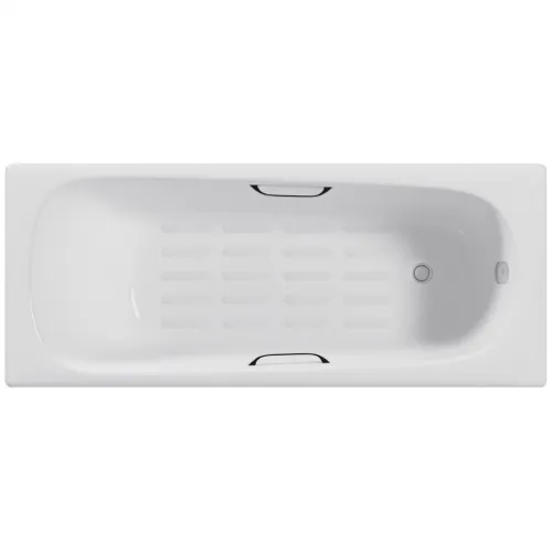 Ванна чугунная Delice Continental DLR230613R-AS 170x70 см, с отверстиями под ручки, антискользящим покрытием, белый