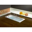 Ванна чугунная Roca Malibu 2315G000R 150x75 см, с отверстиями под ручки, антискользящим покрытием, белый