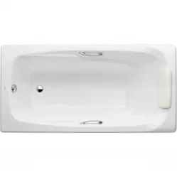 Ванна чугунная Roca Ming SET/2302G000R/291120001/150412330 170x85 см, с ручками, антискользящим покрытием, белый