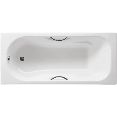 Ванна чугунная Roca Malibu SET/2309G000R/526803010/150412330 170x75 см, с ручками, антискользящим покрытием, белый