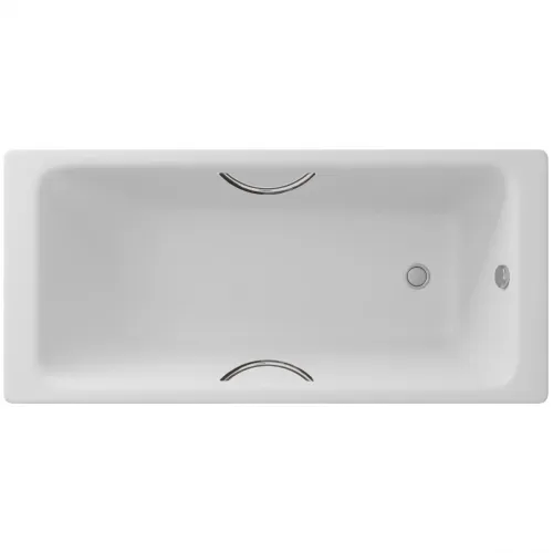 Ванна чугунная Delice Parallel DLR220504R 160x70 см, с ручками, белый