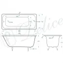 Ванна чугунная Delice Continental Plus DLR230635 170x75 см, белый