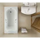 Ванна чугунная Roca Haiti 2327G000R 170x80 см, с отверстиями под ручки, антискользящим покрытием, белый