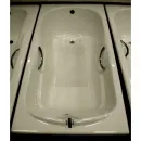 Ванна чугунная Roca Haiti 2327G000R 170x80 см, с отверстиями под ручки, антискользящим покрытием, белый