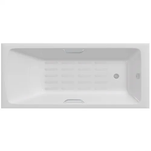 Ванна чугунная Delice Camelot DLR230616R-AS 180x80 см, с отверстиями под ручки, антискользящим покрытием, белый