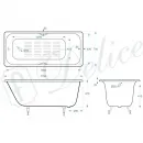 Ванна чугунная Delice Continental Plus DLR230635R-AS 170x75 см, с отверстиями под ручки, антискользящим покрытием, белый