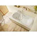 Ванна чугунная Roca Haiti SET/2331G0000/526804210/150412330 140x75 см, с ручками, антискользящим покрытием, белый