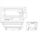 Ванна чугунная Jacob Delafon Archer E6D907-0 170x80 см, отдельностоящая, с отверстиями под ручку, антискользящим покрытием, белый