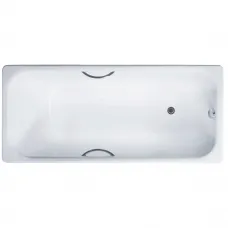 Ванна чугунная Delice Aurora DLR230617R 140x70 см, с отверстиями под ручки, белый