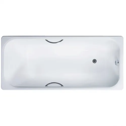 Ванна чугунная Delice Aurora DLR230617R 140x70 см, с отверстиями под ручки, белый