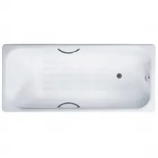 Ванна чугунная Delice Aurora DLR230617R-AS 140x70 см, с отверстиями под ручки, антискользящим покрытием, белый