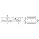 Ванна чугунная Jacob Delafon Volute 6D064-00 180x80 см, отдельностоящая, с антискользящим покрытием, белый
