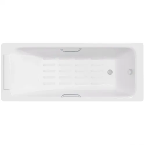 Ванна чугунная Delice Palomba DLR230620R-AS 170x70 см, с отверстиями под ручки, антискользящим покрытием, белый