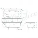 Ванна чугунная Delice Haiti Luxe DLR230636 150x80 см, белый