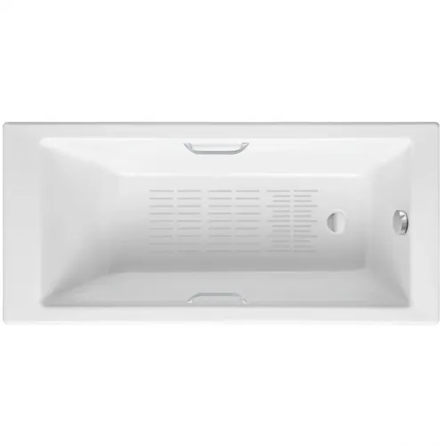 Ванна чугунная Delice Eclat DLR230621R-AS 170x70 см, с отверстиями под ручки, антискользящим покрытием, белый