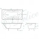 Ванна чугунная Delice Haiti Luxe DLR230636R 150x80 см, с отверстиями под ручки, белый