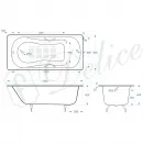Ванна чугунная Delice Haiti Luxe DLR230636R-AS 150x80 см, с отверстиями под ручки, антискользящим покрытием, белый