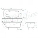 Ванна чугунная Delice Haiti Luxe DLR230637 160x80 см, белый