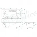 Ванна чугунная Delice Haiti Luxe DLR230637R 160x80 см, с отверстиями под ручки, белый