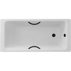 Ванна чугунная Delice Parallel DLR220504RB 160x70 см, с ручками, белый