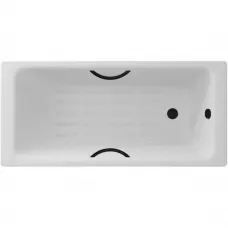Ванна чугунная Delice Parallel DLR220504RB-AS 160x70 см, с ручками, антискользящим покрытием, белый