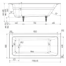 Ванна чугунная Delice Parallel DLR220502-AS 170x80 см, с антискользящим покрытием, белый