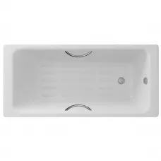Ванна чугунная Delice Parallel DLR220502R-AS 170x80 см, с ручками, антискользящим покрытием, белый