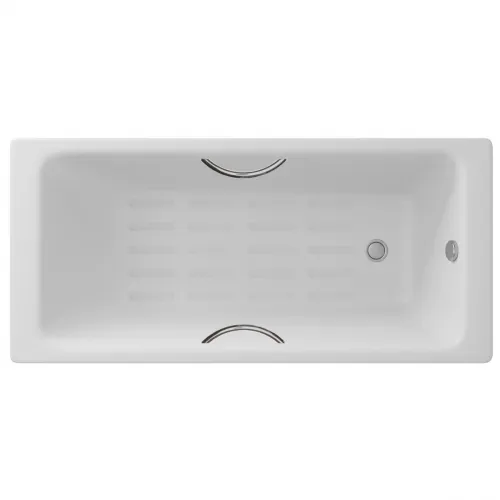 Ванна чугунная Delice Parallel DLR220502R-AS 170x80 см, с ручками, антискользящим покрытием, белый